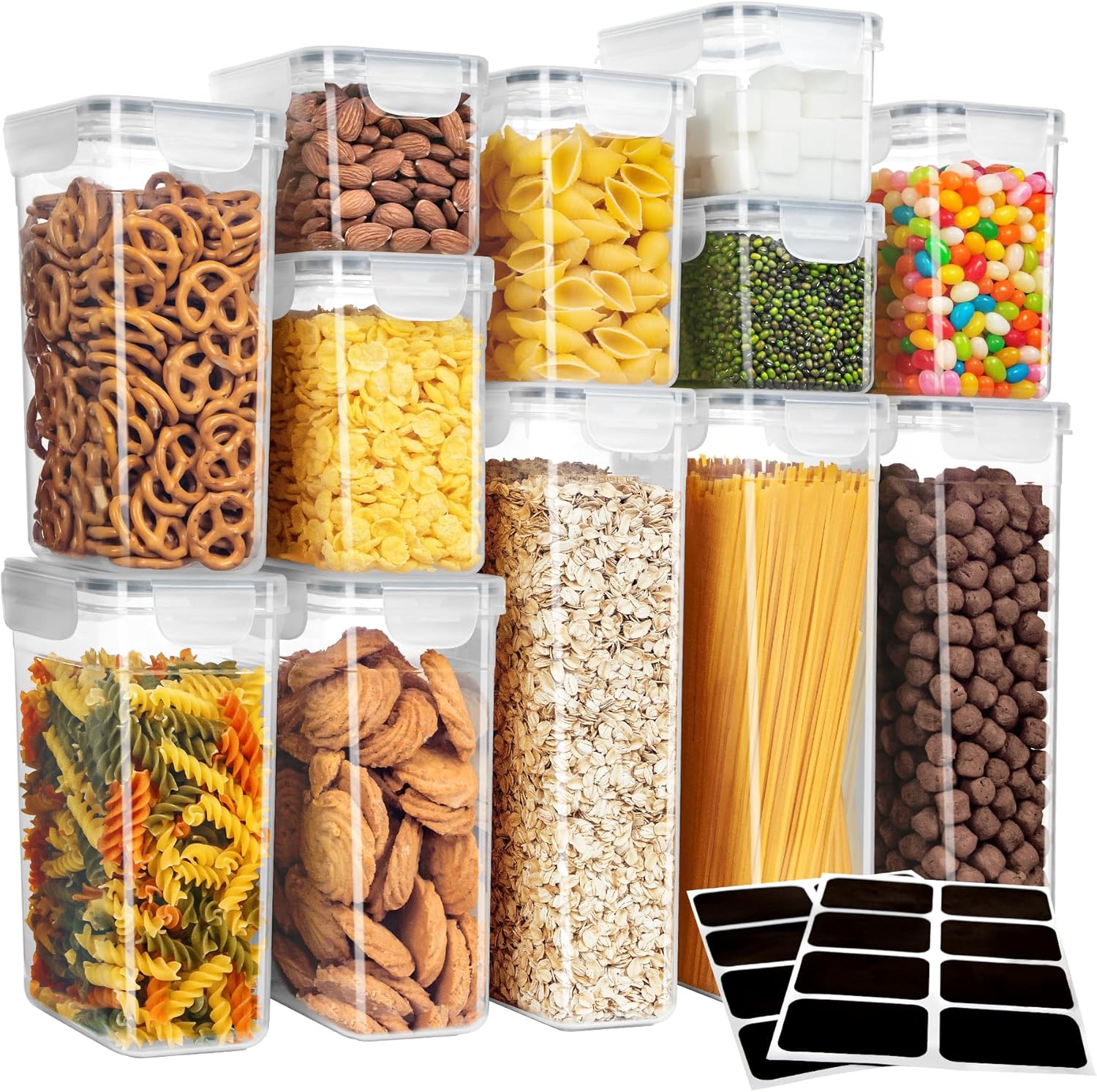 Food Storage Containers Set - 12 Pack Airtight Food Storage Container
