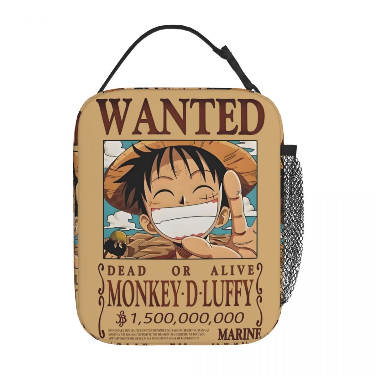 Food Storage Warmer - Custom Cartoon L-Luffy Wanted Portable Lunch