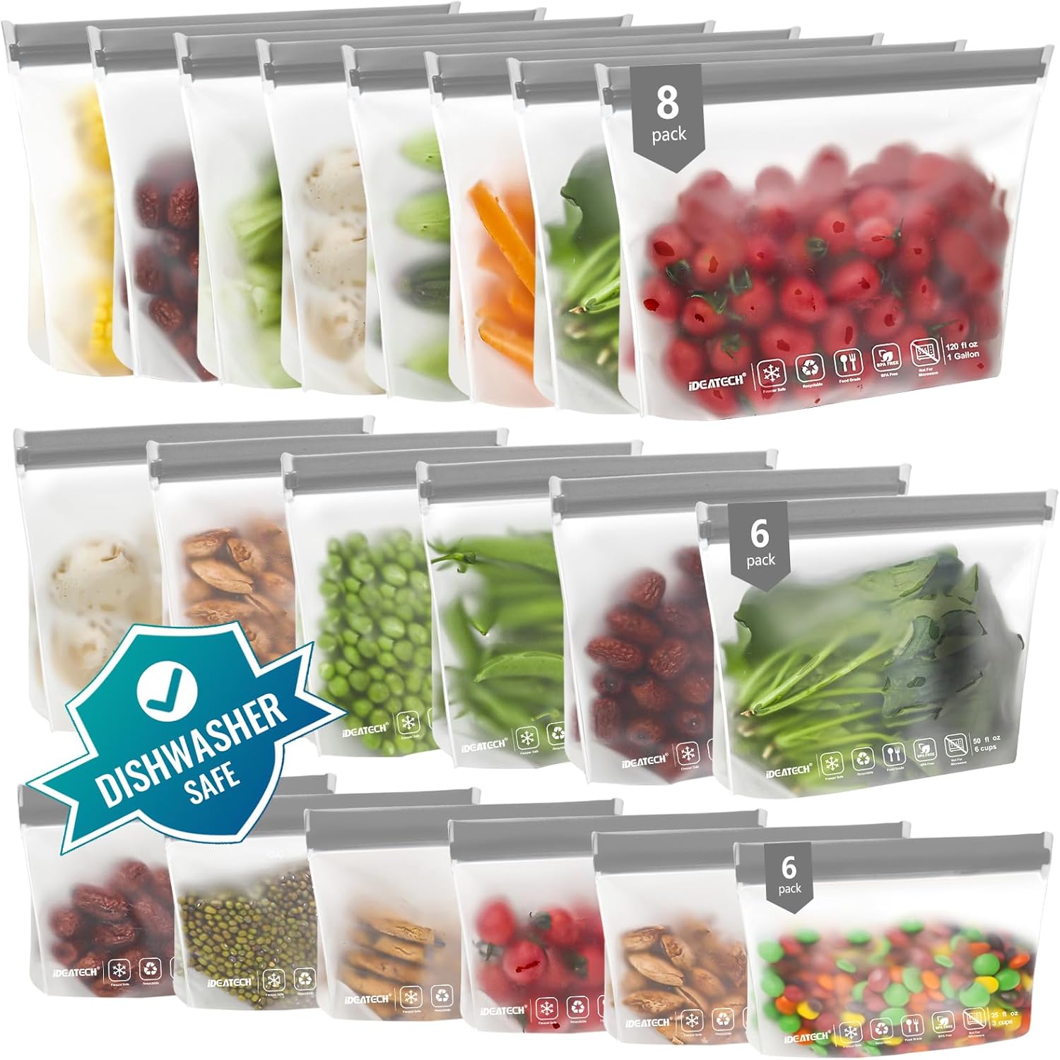 Food Storage Quart Containers - Food Storage Containers, BPA Free PEVA