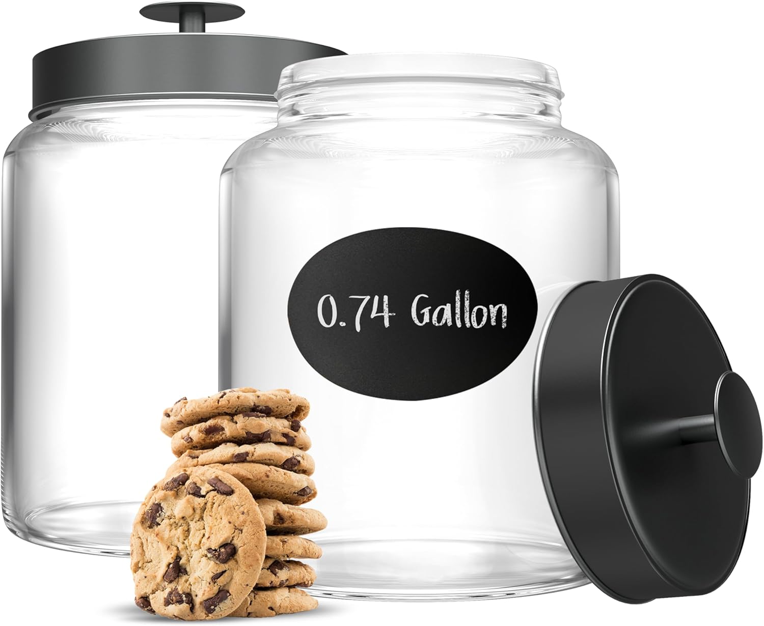 Food Storage Containers Set - Glass Kitchen Canister Set, Food &
