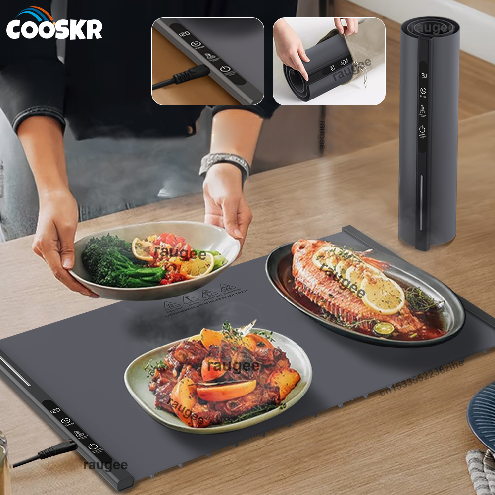 Food Storage Warmer - Electric Food Warmer Plate Foldable Warming