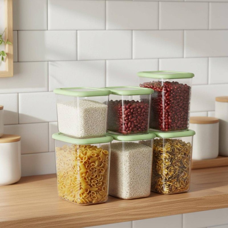 Food Storage Containers Set - 6 Pieces Airtight Food Storage Container