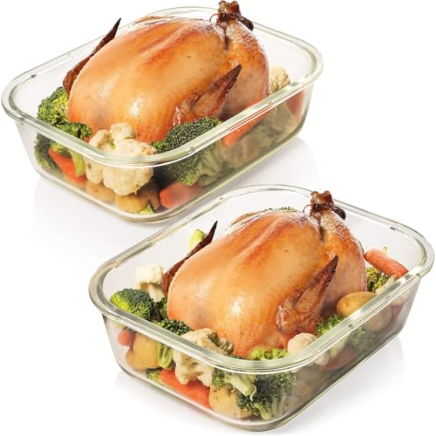Food Storage Containers Set - 10 Cups/ 80 Oz 4 Pc