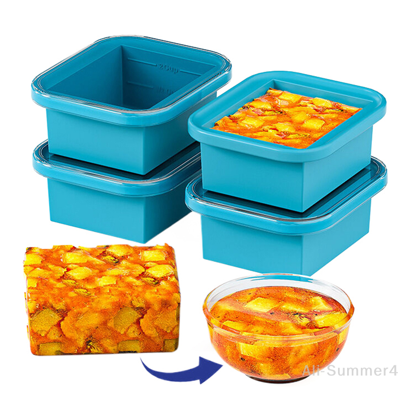 Xl Food Storage Containers With Lids - Silicone Freezing Tray With Plastic Lid