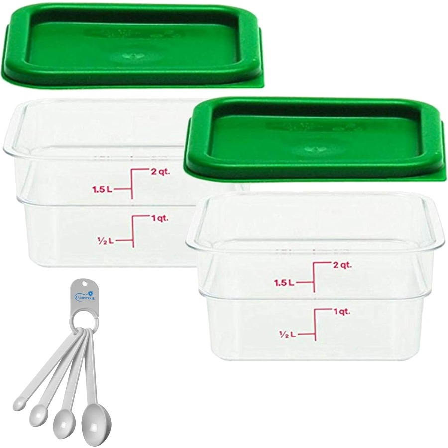 Food Storage Quart Containers - Cambro Polycarbonate Square 2 Quart Food