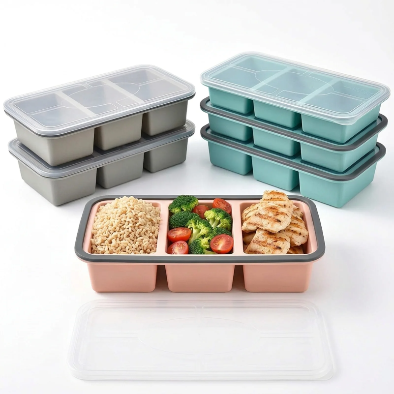 Xl Food Storage Containers With Lids - 2/3/4 Cavity Silicone Ice Cream Mold
