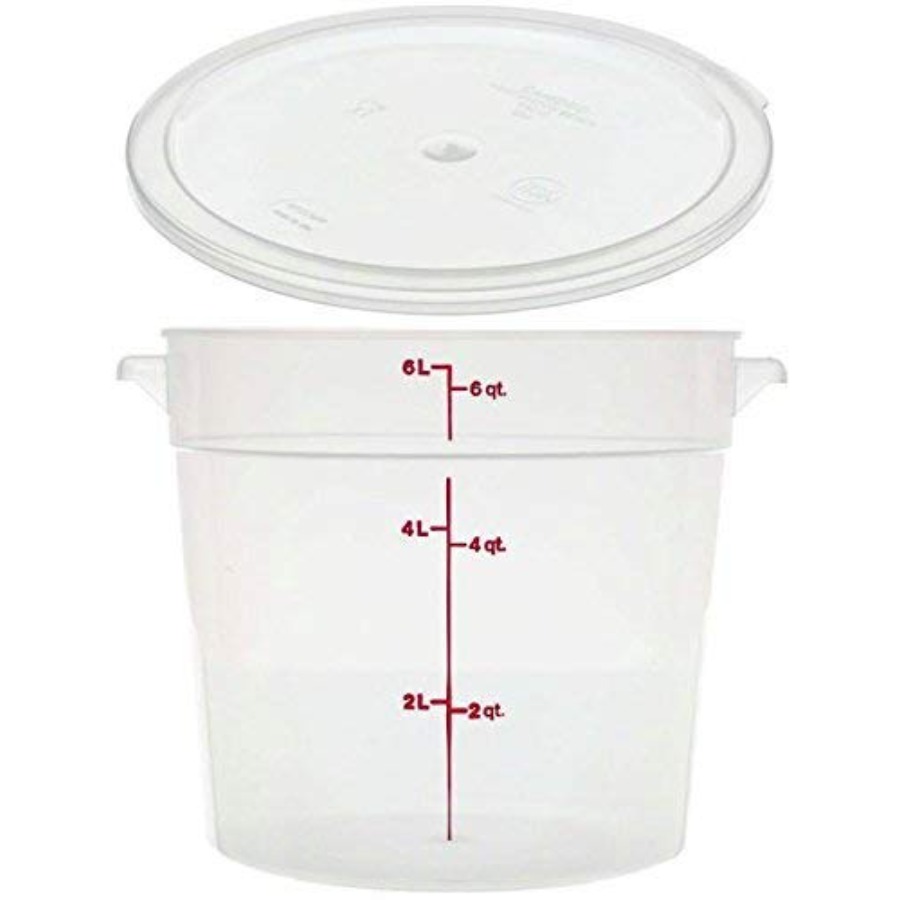 Food Storage Quart Containers - RFS6PP190 Camwear 6-Quart Round Food Storage