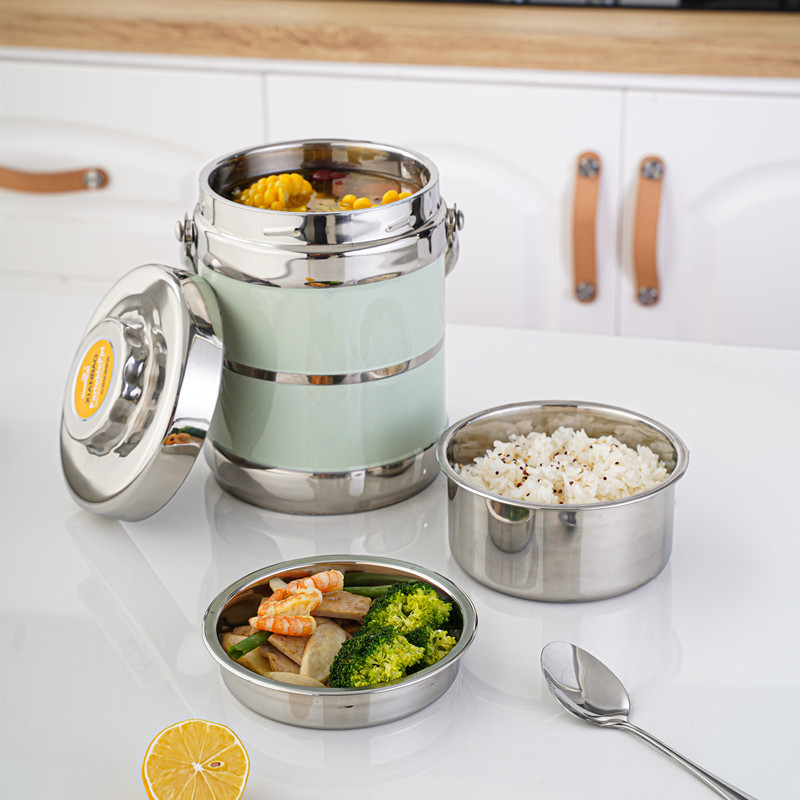 Food Storage Warmer - Stainless Insulated Lunch box 1400ML Steel