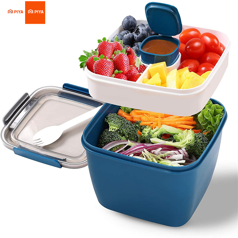 Portable Salad Lunch Container - Food Storage Box Large のレビューと価格