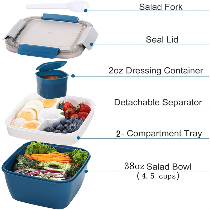 Portable Salad Lunch Container - Food Storage Box Large のレビューと価格