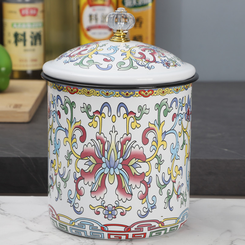 Enamel Storage Jar with Lid Re - Xl Food Storage Containers With Lids のレビューと価格