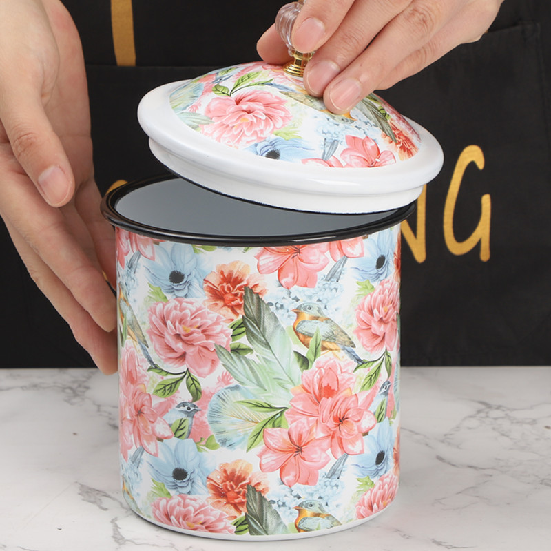 Enamel Storage Jar with Lid Re - Xl Food Storage Containers With Lids のレビューと価格