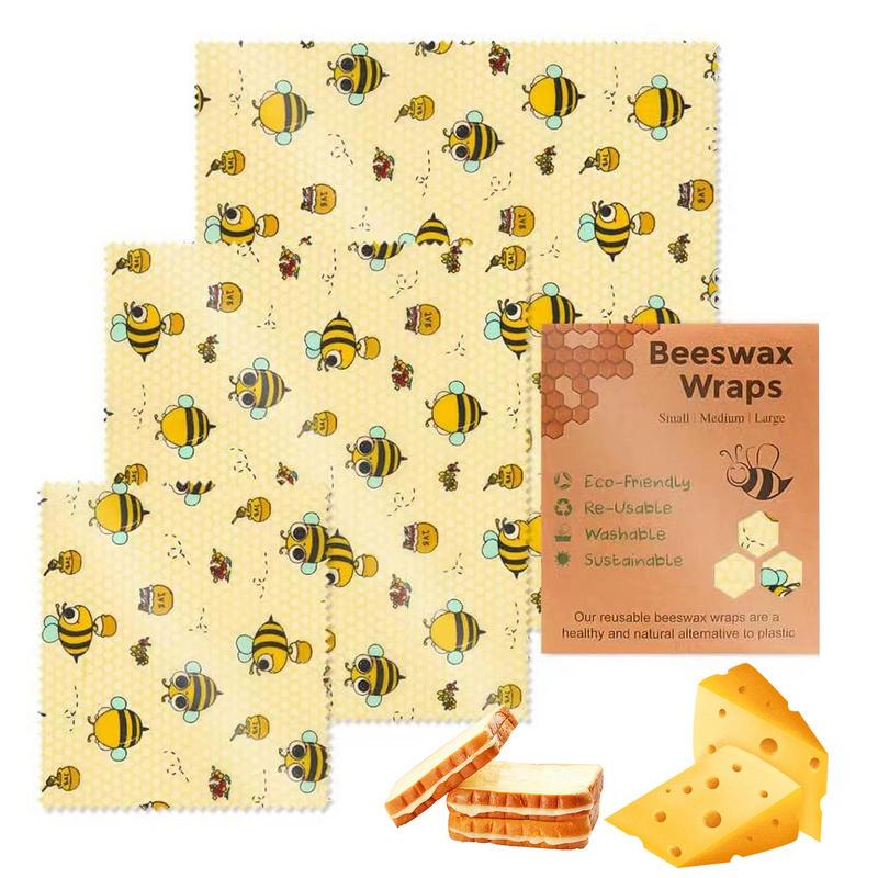 3pcs Reusable Food Fresh Keepi - Beeswax Food Wrap のレビューと価格