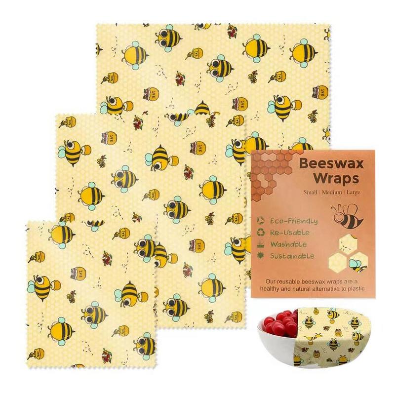 3pcs Reusable Food Fresh Keepi - Beeswax Food Wrap のレビューと価格