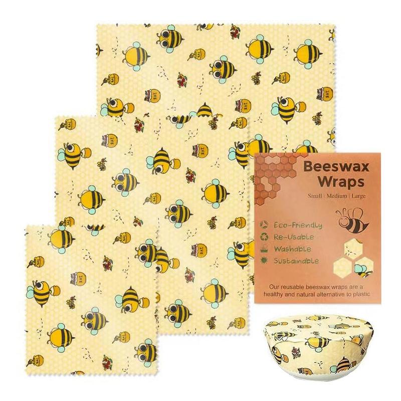 3pcs Reusable Food Fresh Keepi - Beeswax Food Wrap のレビューと価格