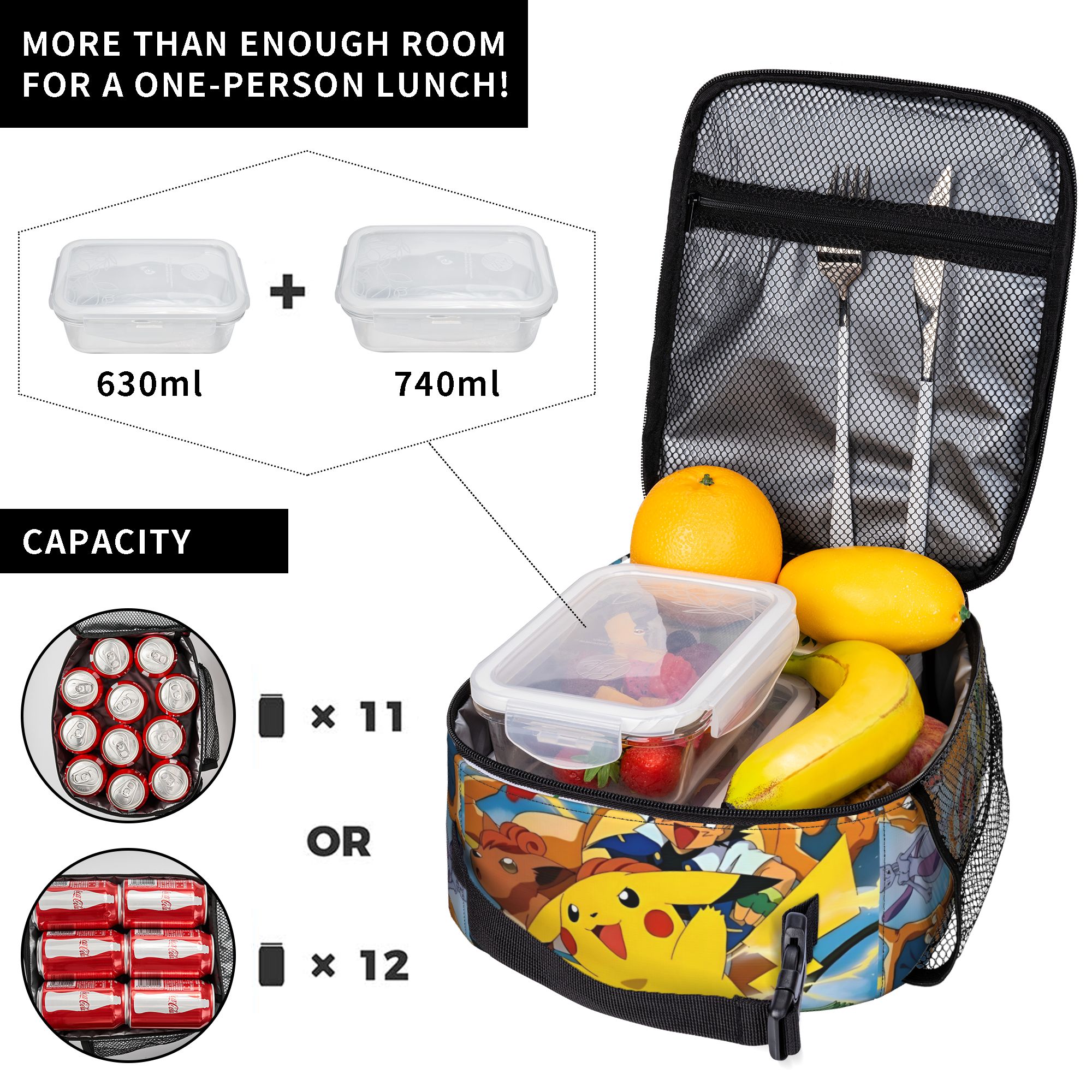 Cute Cartoon Manga Poke-Mon In - Food Storage Warmer のレビューと価格