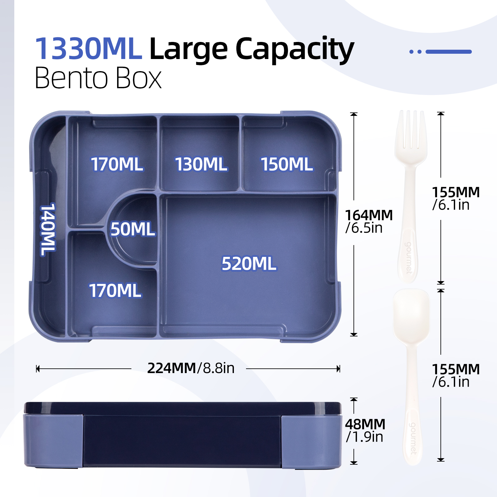 Large Capacity Bento Lunch Box - Food Storage Box Large のレビューと価格