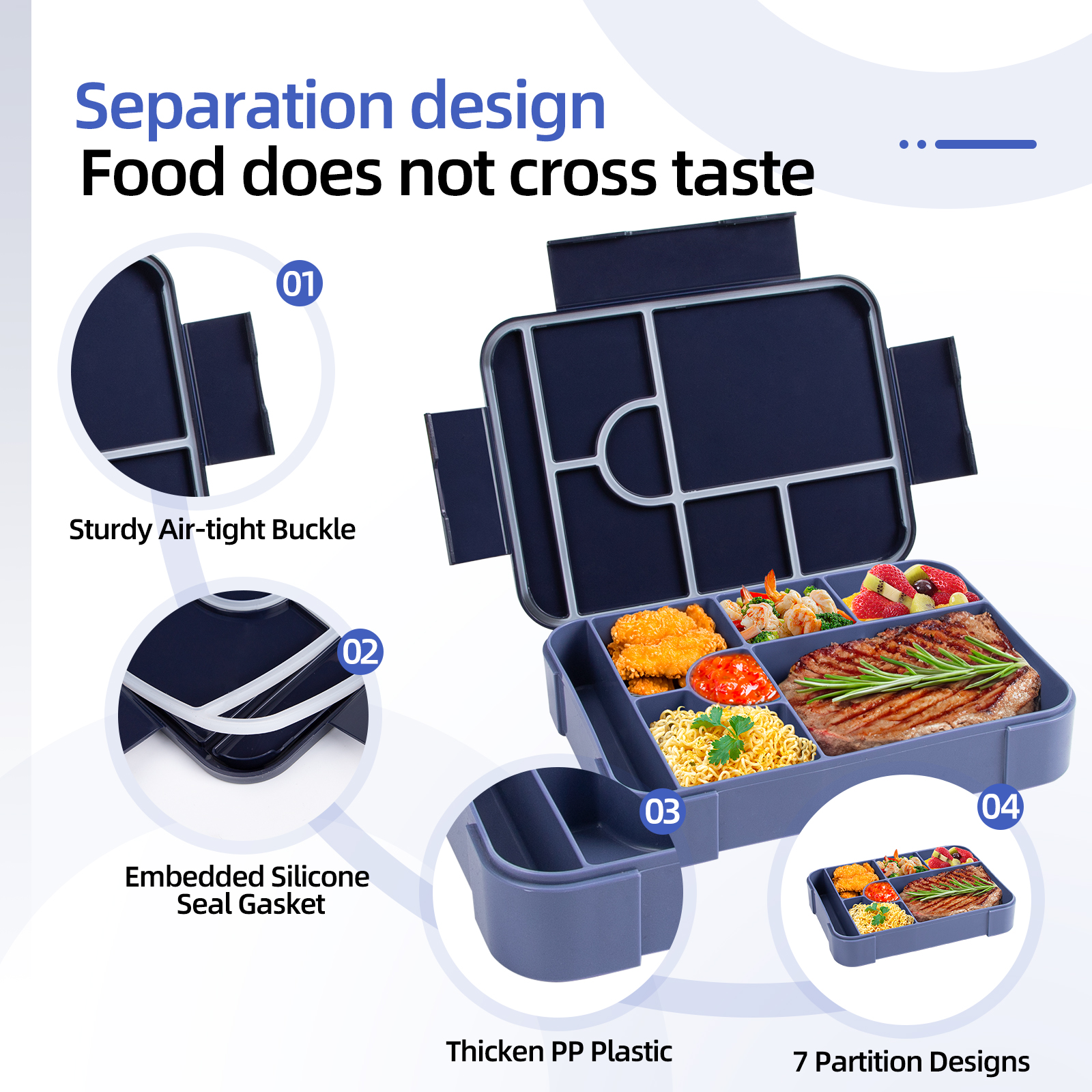 Large Capacity Bento Lunch Box - Food Storage Box Large のレビューと価格
