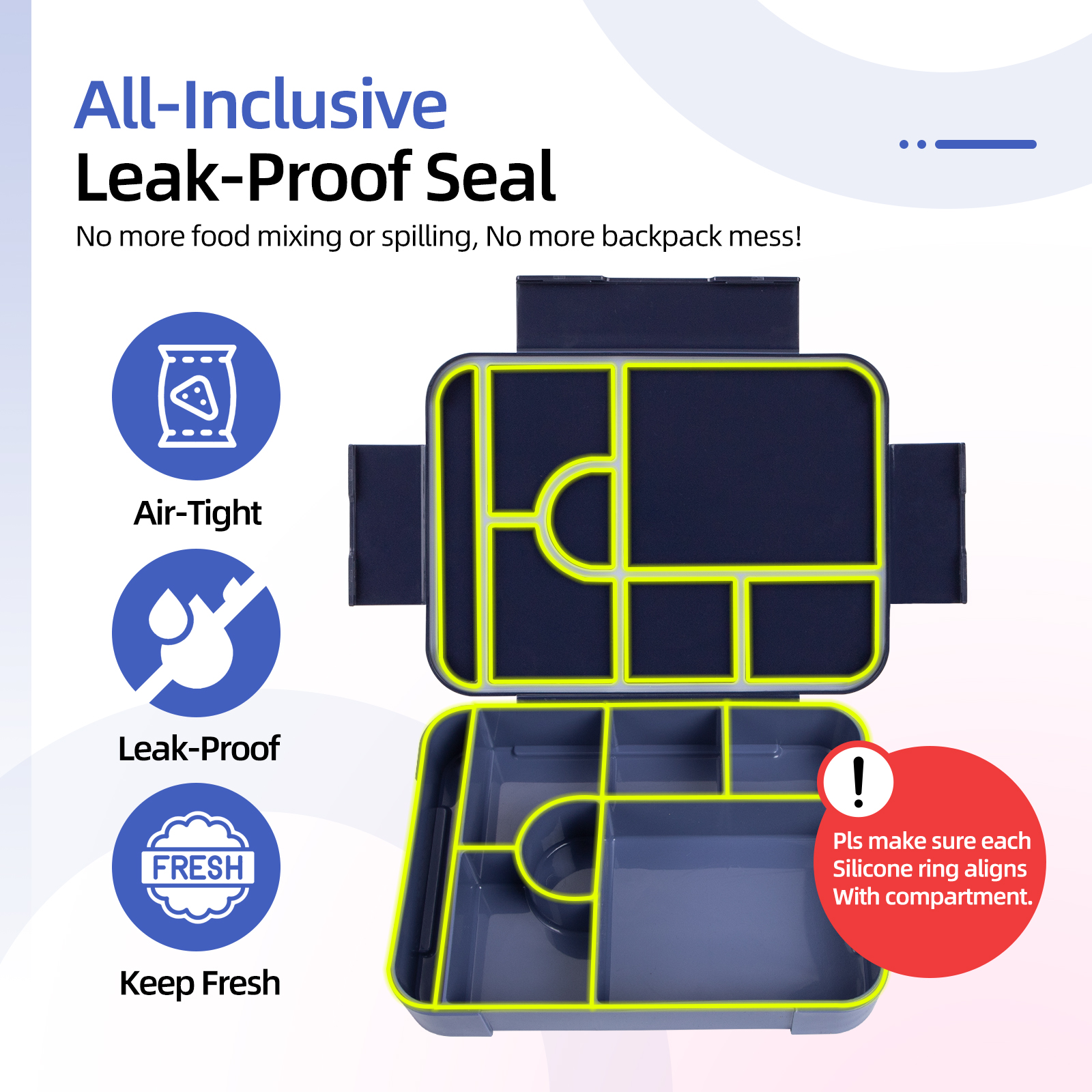 Large Capacity Bento Lunch Box - Food Storage Box Large のレビューと価格