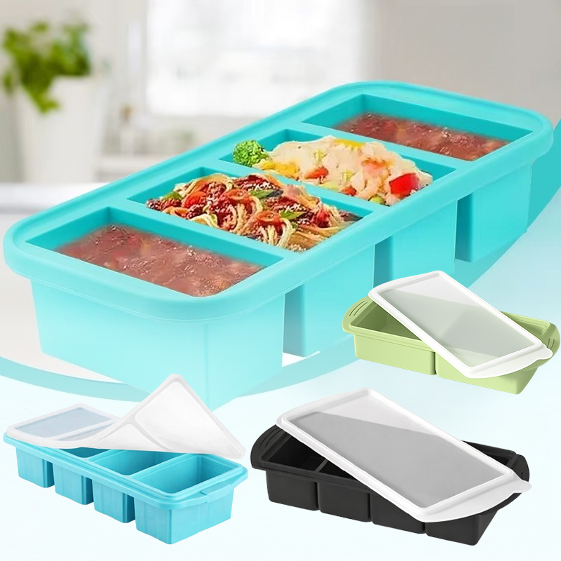 Large Silicone Ice Cube Mold w - Xl Food Storage Containers With Lids のレビューと価格
