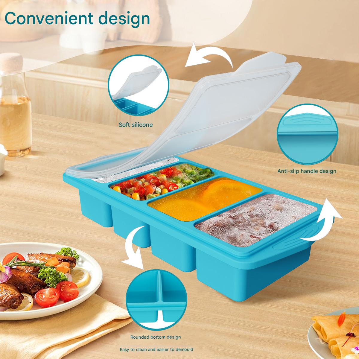 Large Silicone Ice Cube Mold w - Xl Food Storage Containers With Lids のレビューと価格