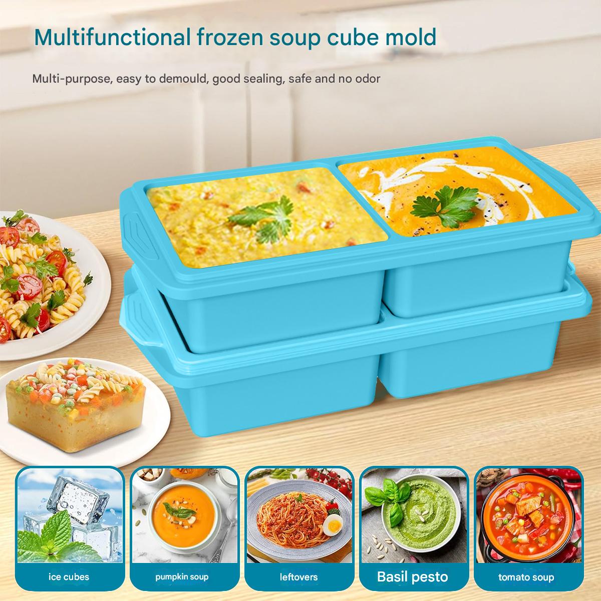 Large Silicone Ice Cube Mold w - Xl Food Storage Containers With Lids のレビューと価格