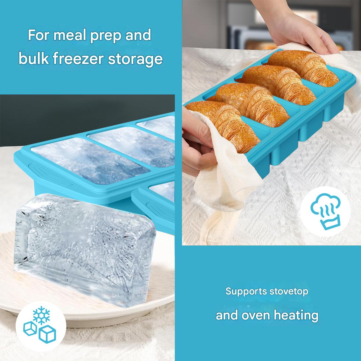 Large Silicone Ice Cube Mold w - Xl Food Storage Containers With Lids のレビューと価格