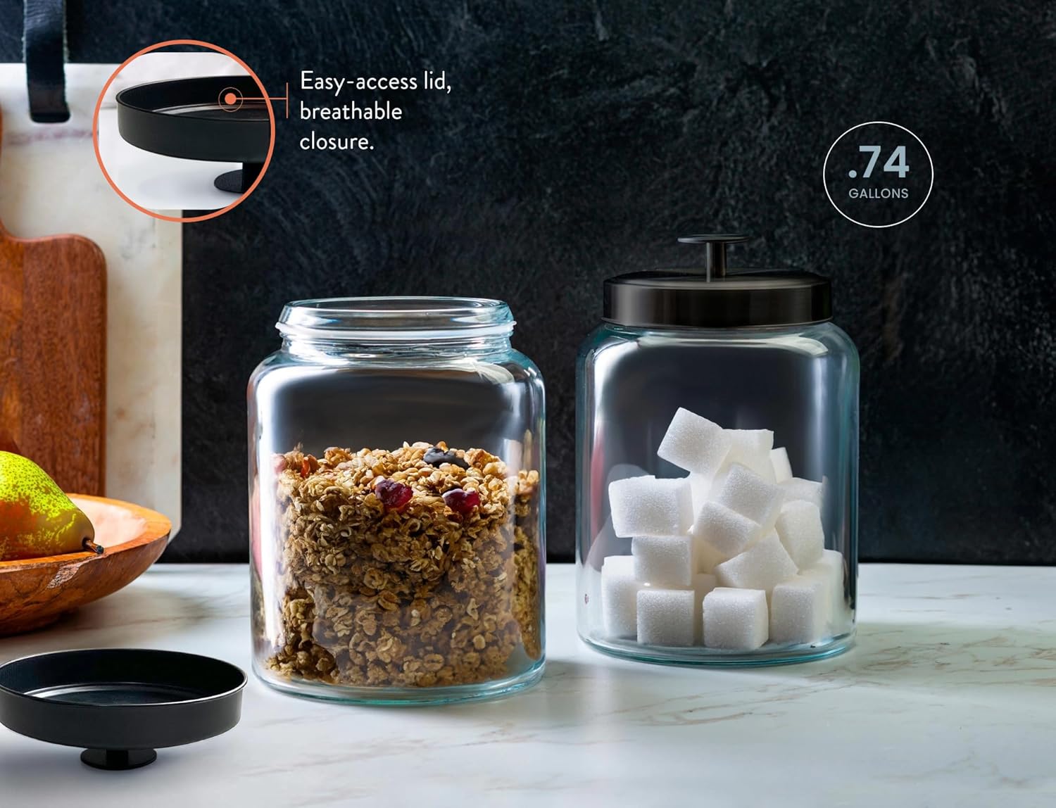 Glass Kitchen Canister Set, Fo - Food Storage Containers Set のレビューと価格