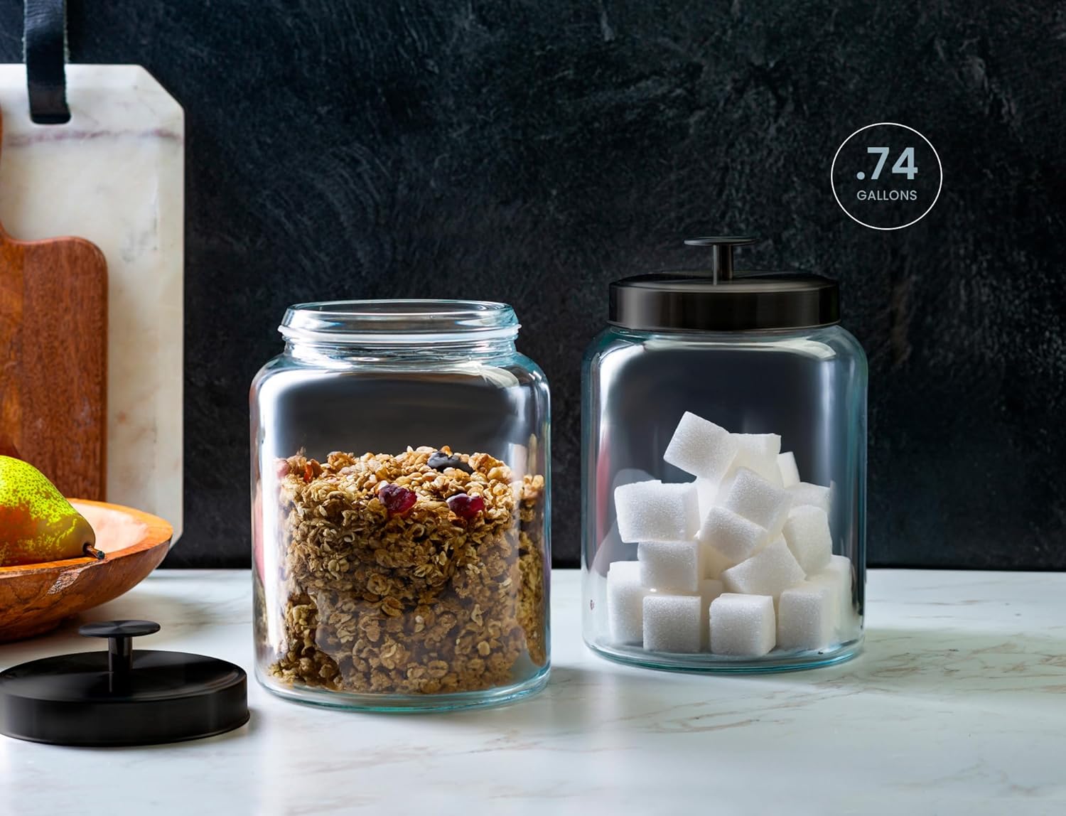 Glass Kitchen Canister Set, Fo - Food Storage Containers Set のレビューと価格