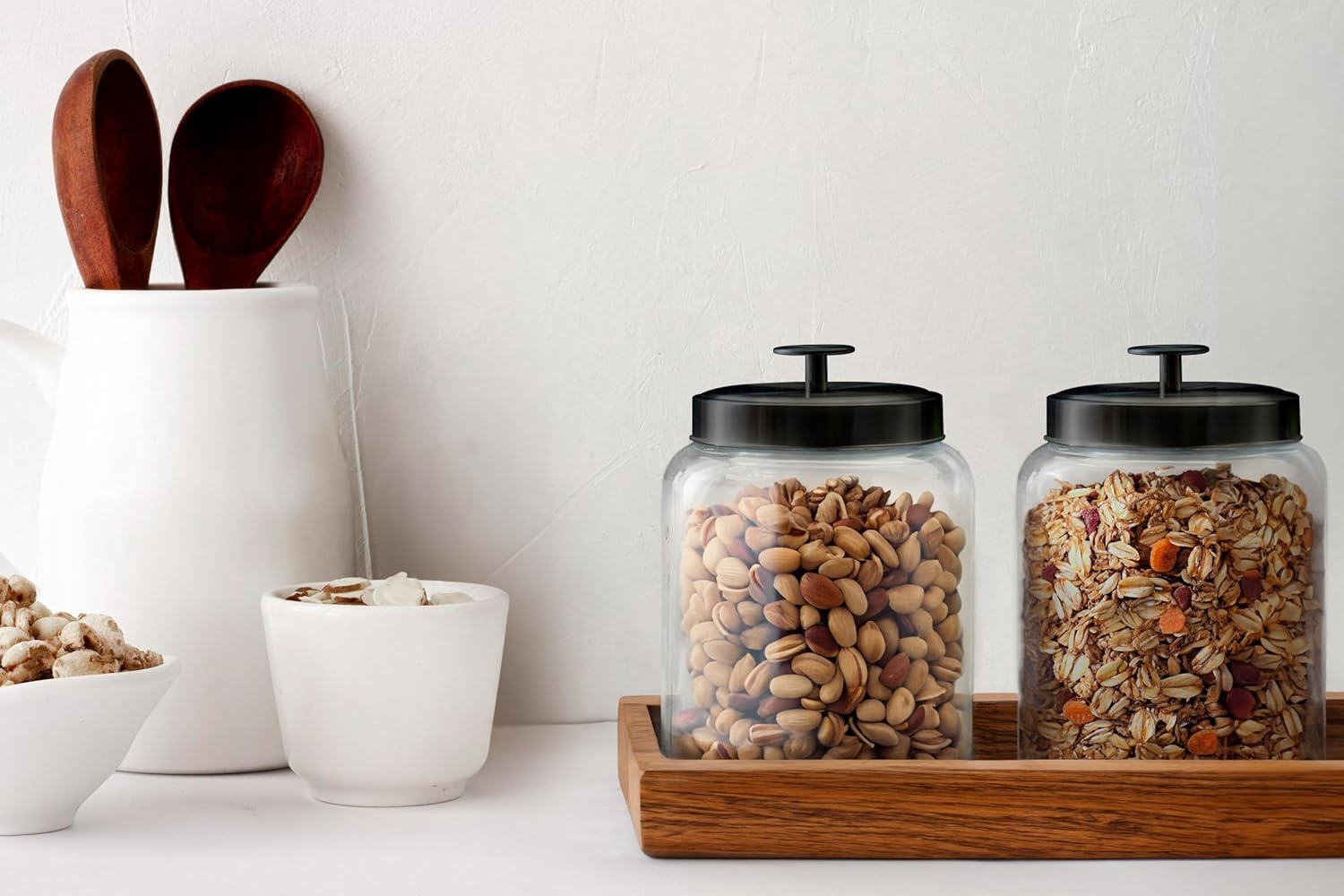 Glass Kitchen Canister Set, Fo - Food Storage Containers Set のレビューと価格