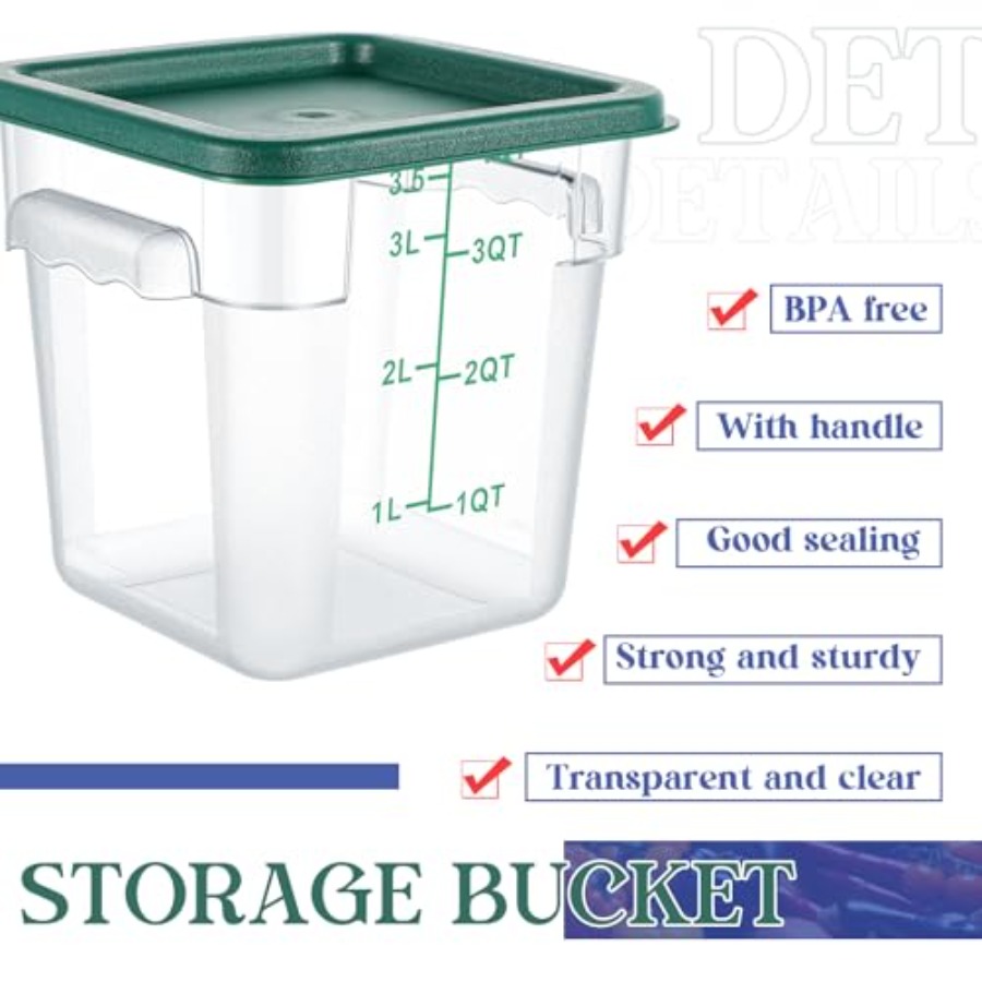 8 Set Square Food Storage Cont - Food Storage Quart Containers のレビューと価格