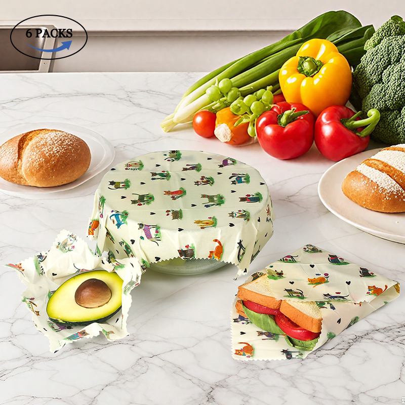 6 Packs (2S. 2M, 2L) reusable  - Beeswax Food Wrap のレビューと価格
