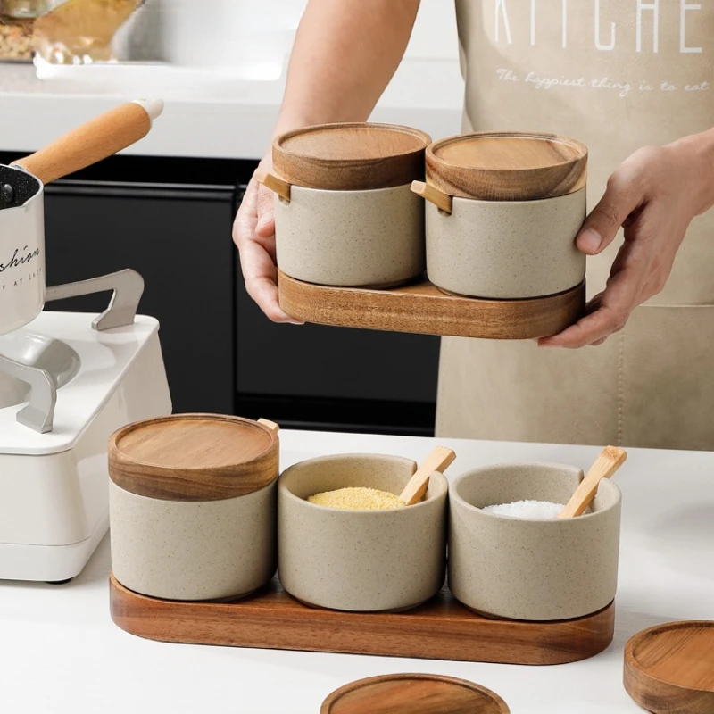 Modern Ceramic Seasoning Jar S - Xl Food Storage Containers With Lids のレビューと価格