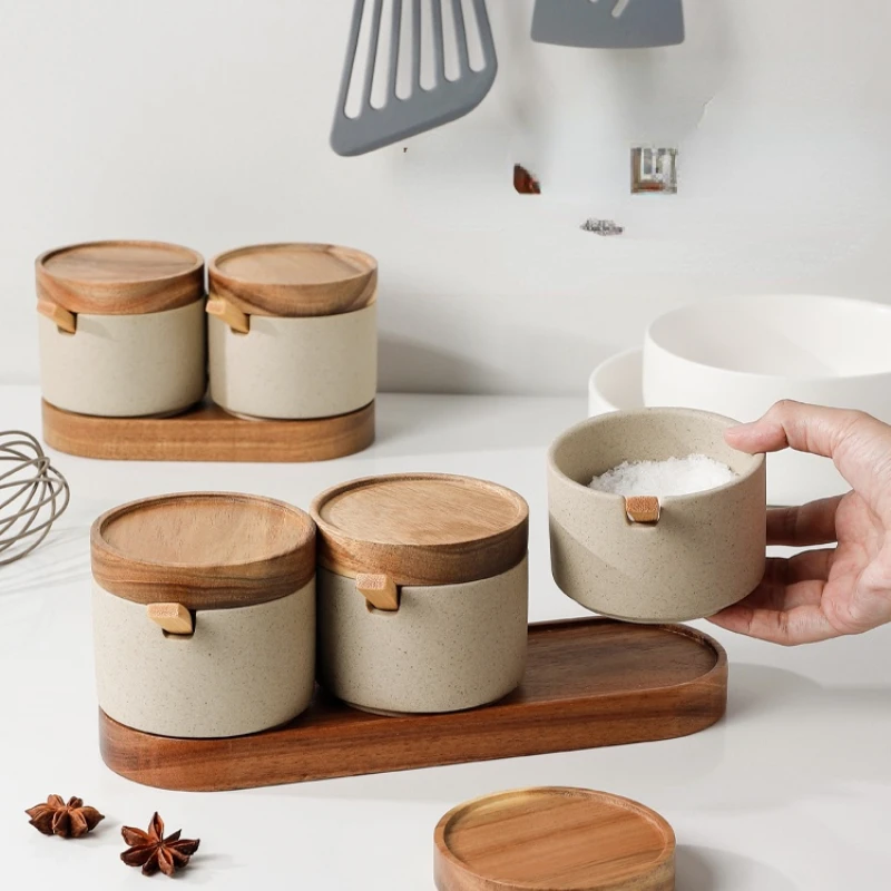 Modern Ceramic Seasoning Jar S - Xl Food Storage Containers With Lids のレビューと価格