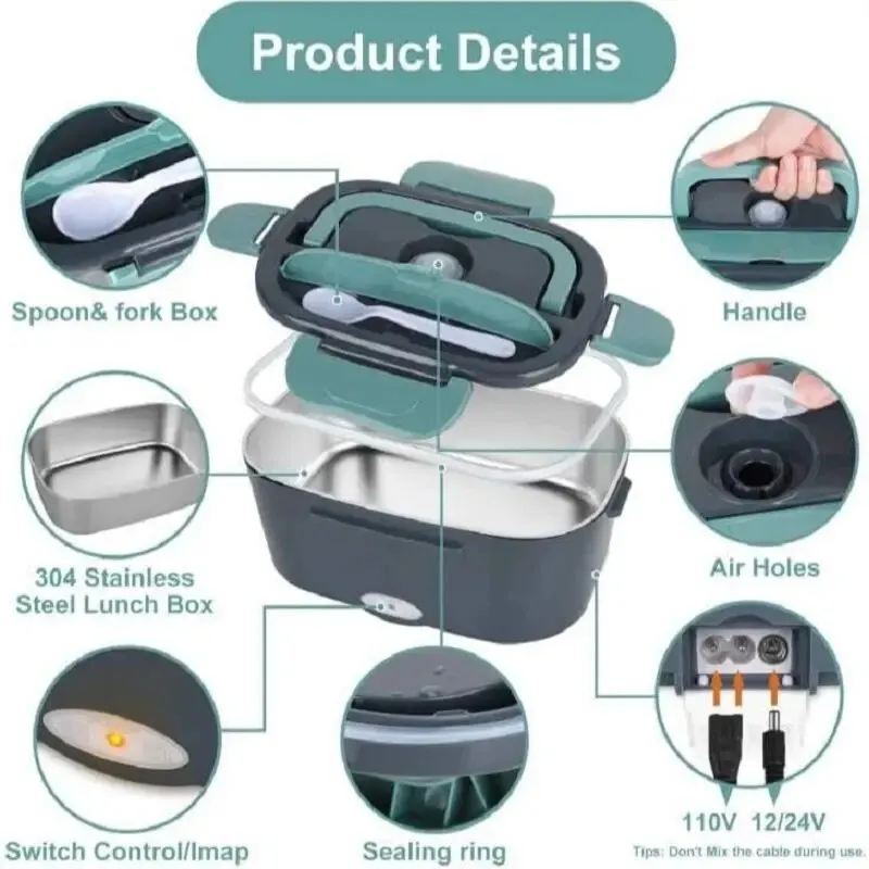 1.5L Portable Electric Lunch B - Food Storage Warmer のレビューと価格