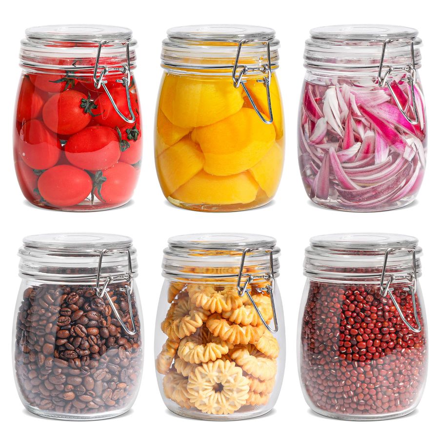25oz Airtight Glass Canisters  - Food Storage Containers Set のレビューと価格