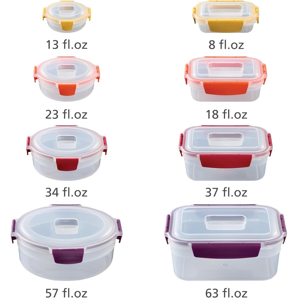 16-piece Plastic BPA Free Food - Food Storage Containers Set のレビューと価格