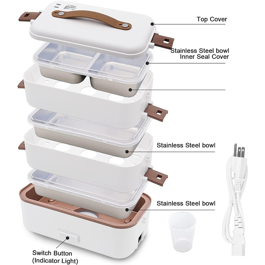 Self Cooking Electric Lunch Bo - Food Storage Warmer のレビューと価格