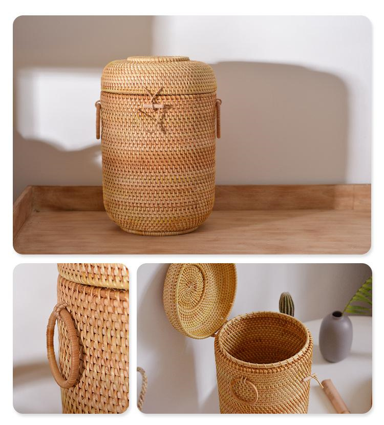 Handwoven Rattan Tea Storage B - Food Storage On Table のレビューと価格