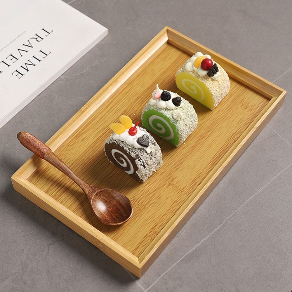 Decorate Tray Natural Bamboo B - Food Storage On Table のレビューと価格