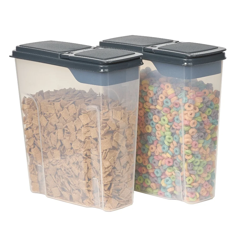 2-Pack Plastic Cereal Dispense - Food Storage Quart Containers のレビューと価格