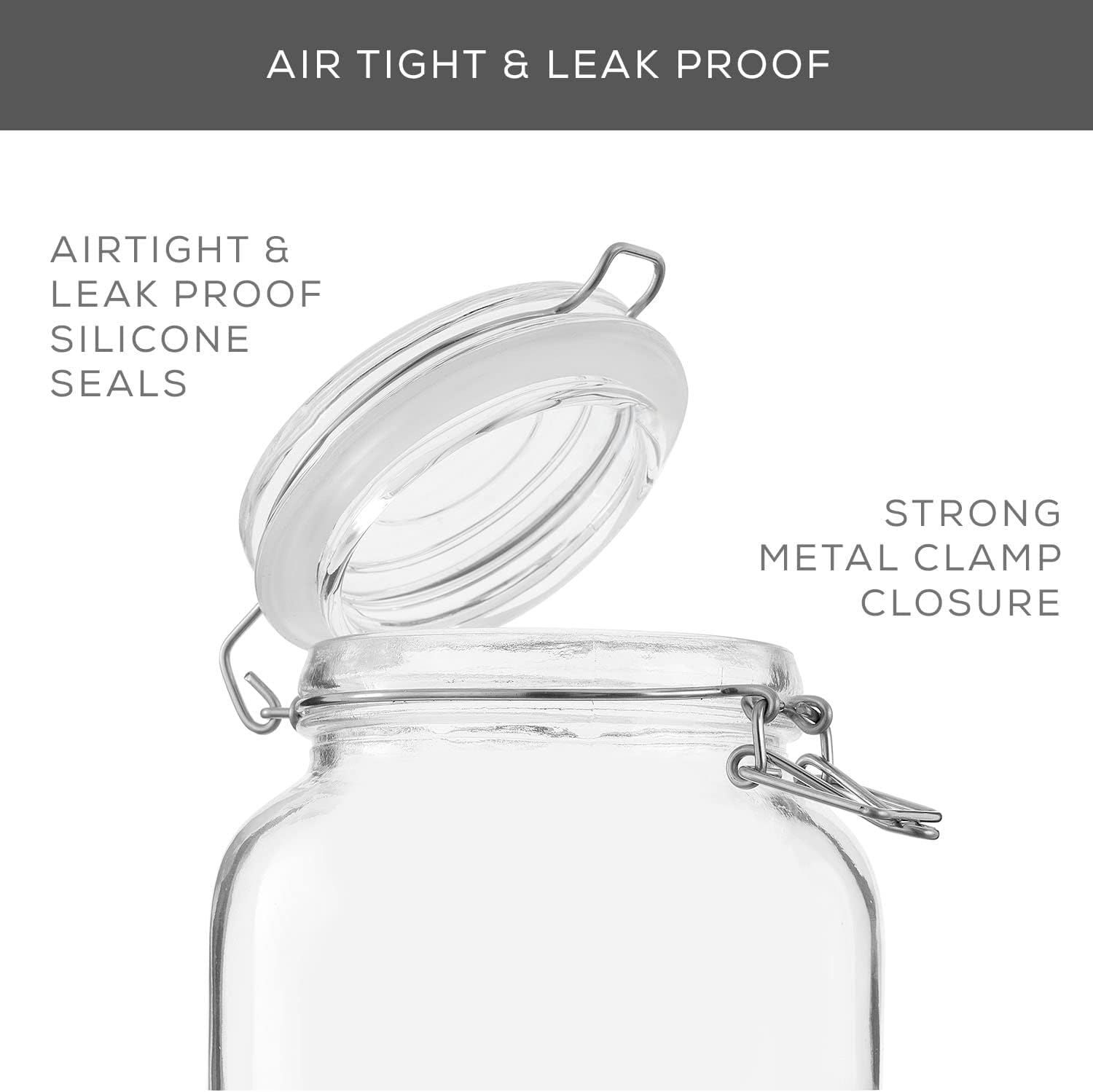 Airtight Glass Jars with Lids  - Food Storage Containers Set のレビューと価格