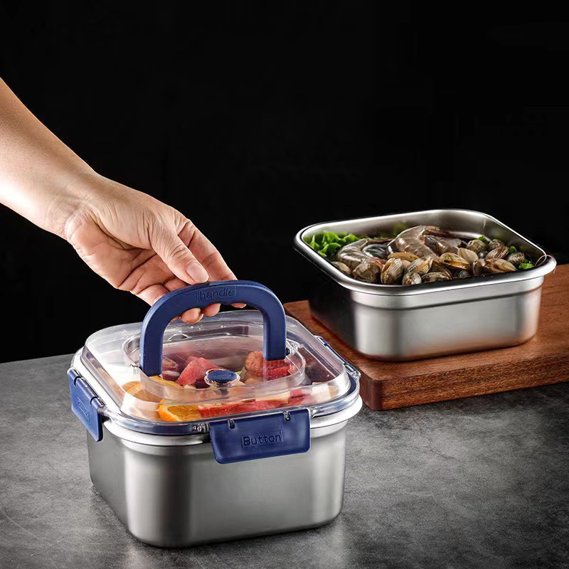 316Stainless Steel Salad Fruit - Food Storage Box Large のレビューと価格