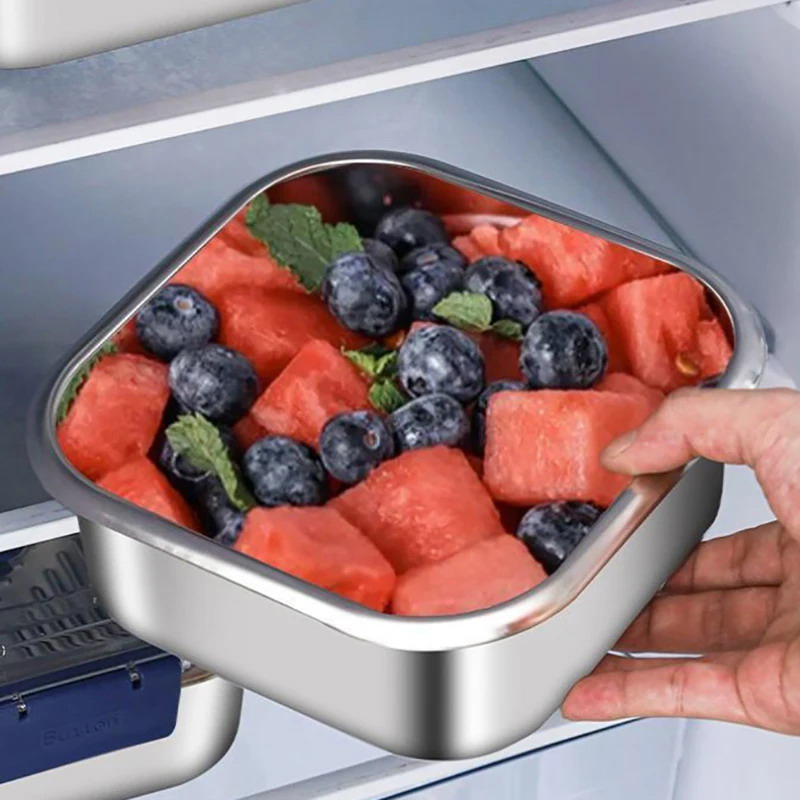 316Stainless Steel Salad Fruit - Food Storage Box Large のレビューと価格