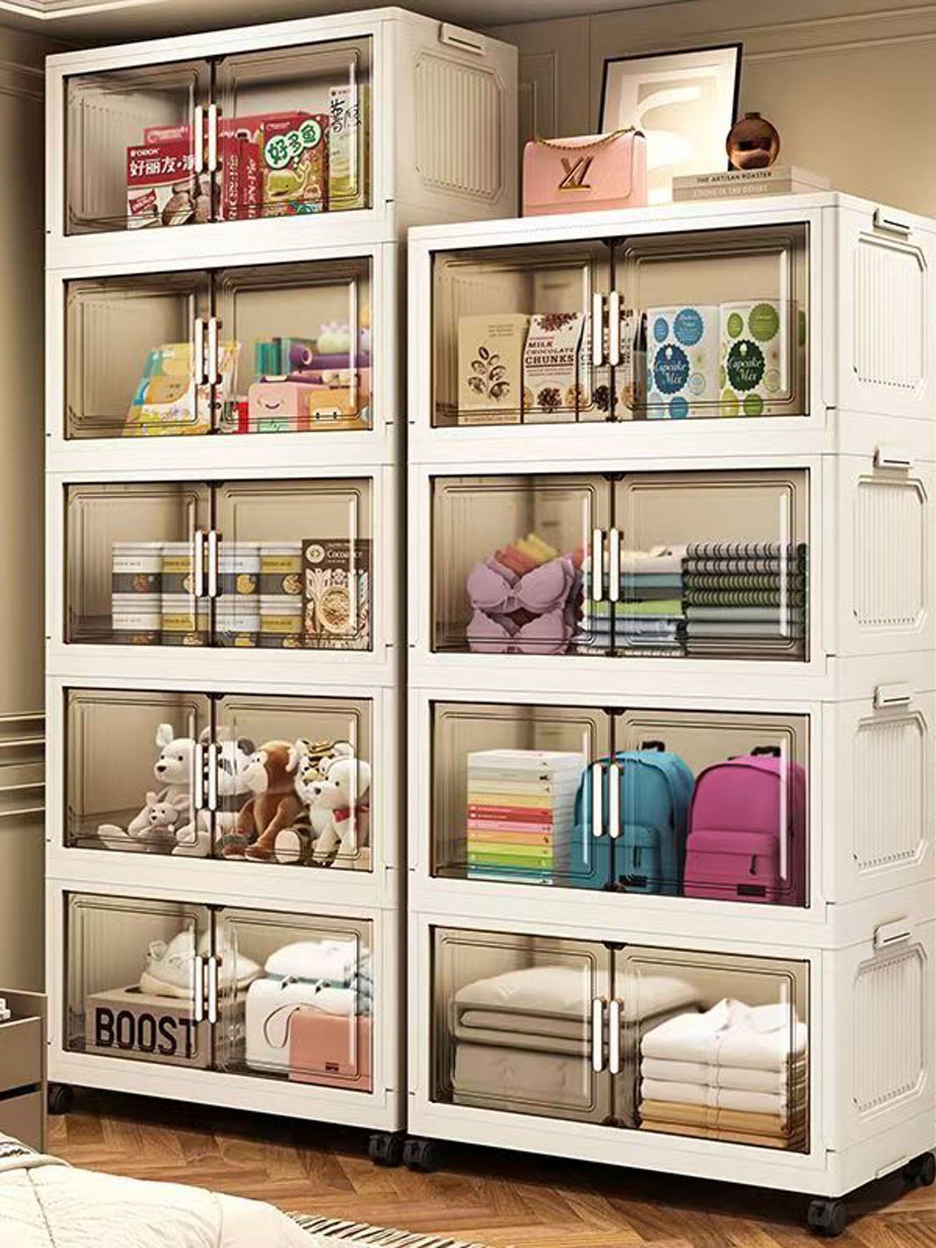 Storage Cabinet Folding Storag - Food Storage In Room のレビューと価格
