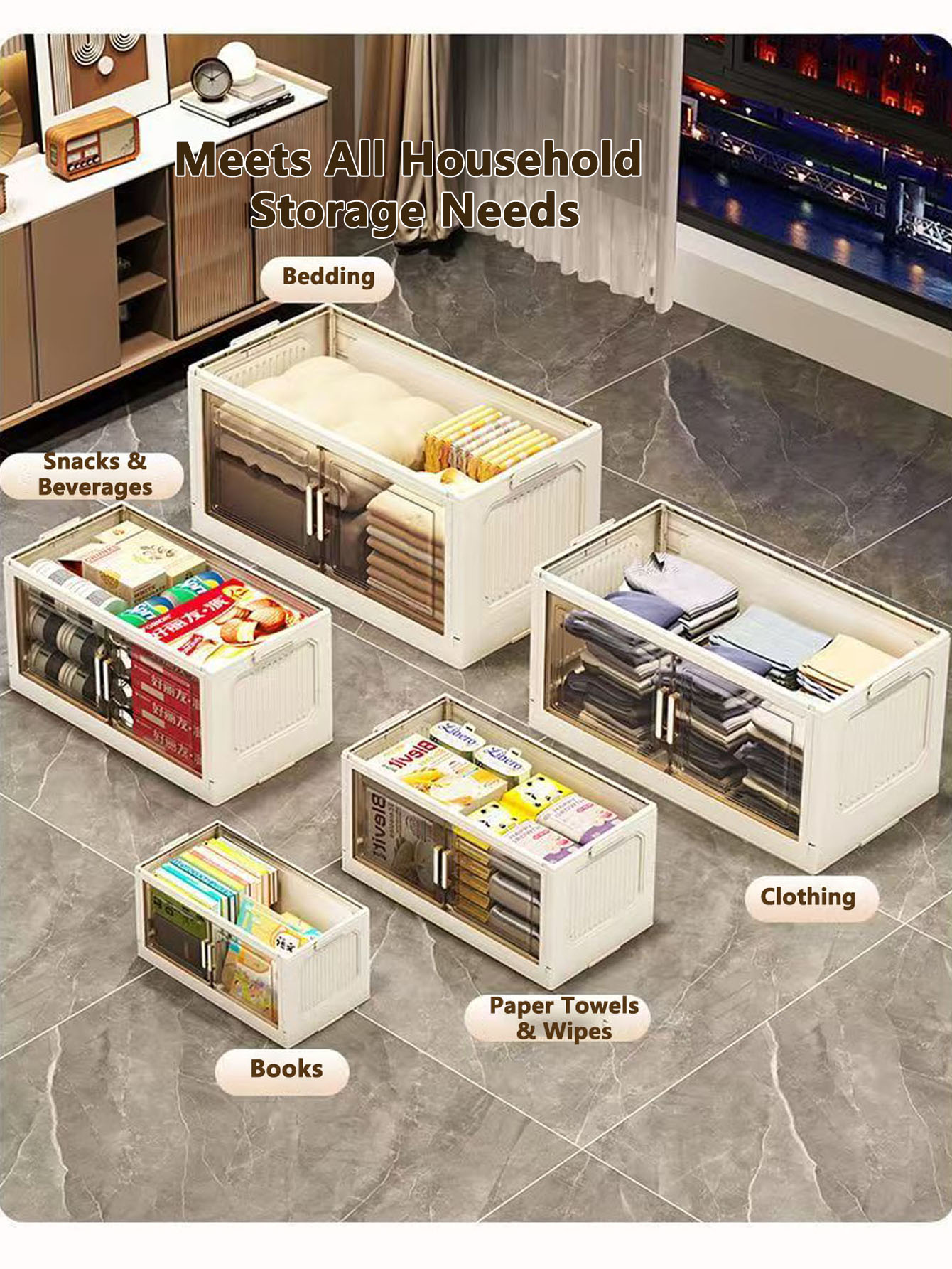 Storage Cabinet Folding Storag - Food Storage In Room のレビューと価格