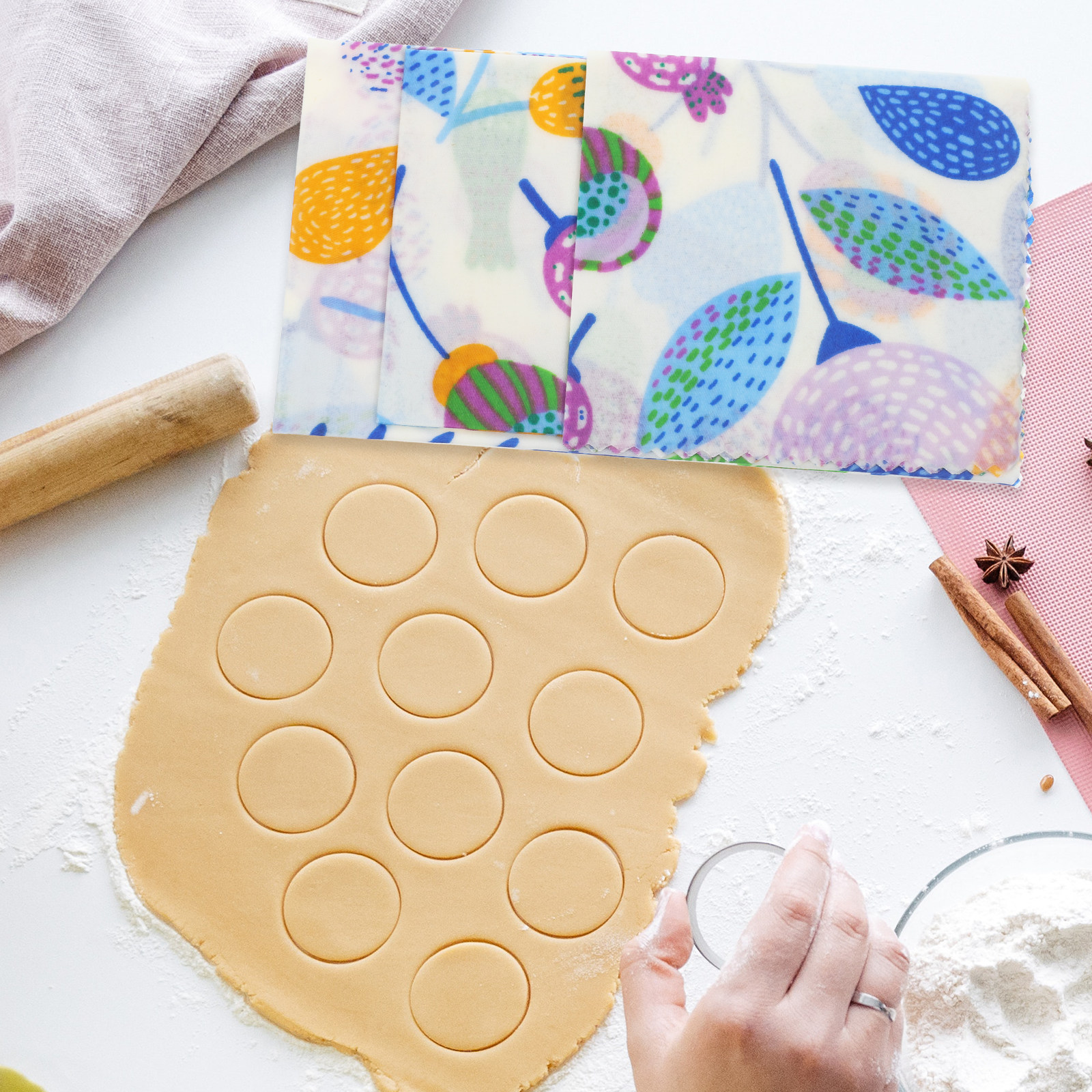 3Pcs Beeswax Wrap Cloth Set Re - Beeswax Food Wrap のレビューと価格