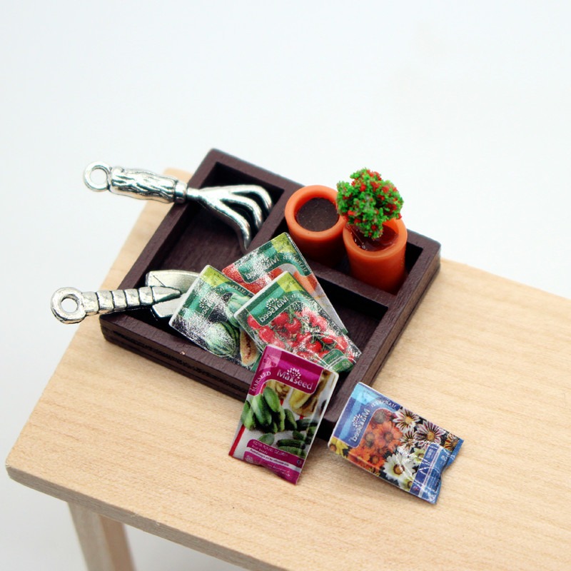 Dollhouse Gardening Wooden Box - Food Storage Plants のレビューと価格