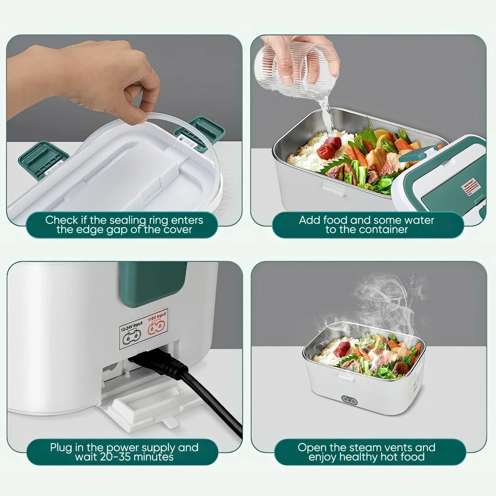 Electric Lunch Box Food Warmer - Food Storage Warmer のレビューと価格