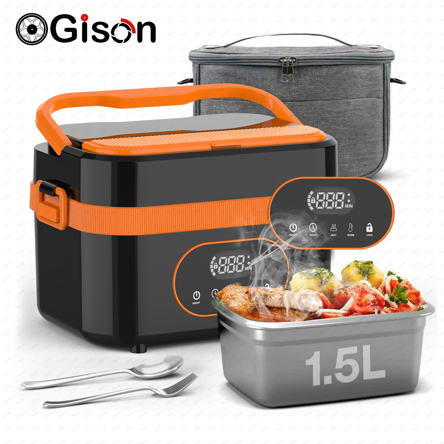 Gison 1.5L Portable Wireless H - Food Storage Warmer のレビューと価格